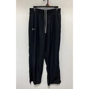 Under Armour Loose mens sz large mens pants black nylon mesh lining